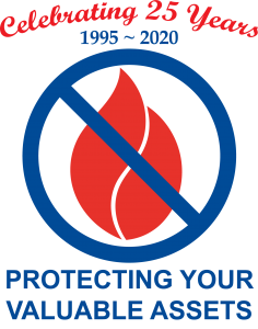 FlameSafe Logo anniversary 25 years